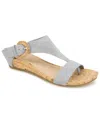 Kenneth Cole Reaction Women's Great Buckle Wedge Sandals In Aqua Gray