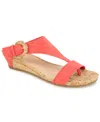 Kenneth Cole Reaction Women's Great Buckle Wedge Sandals In Geranium