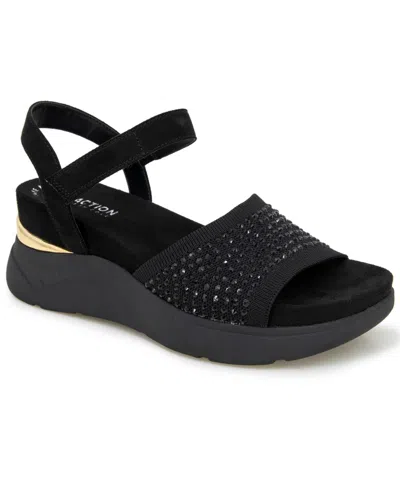 Kenneth Cole Reaction Women's Hera Sandals In Black Jewel