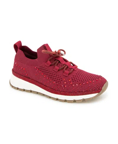 Kenneth Cole Reaction Women's Kacey Lace Up Sneakers In Brick Red