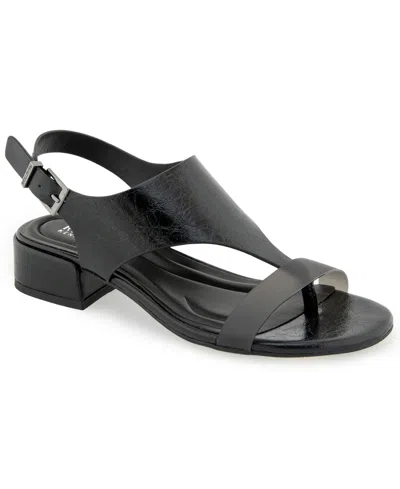 Kenneth Cole Reaction Women's Kure Block Heel Dress Sandals In Black