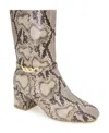 Kenneth Cole Reaction Women's Lacey Mid Shaft Booties In Natural Snake