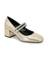 Kenneth Cole Reaction Women's Leeann Mary Jane Pumps In Soft Gold