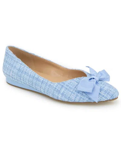 Kenneth Cole Reaction Women's Lily Bow Pumps In Pastel Blue Fabric