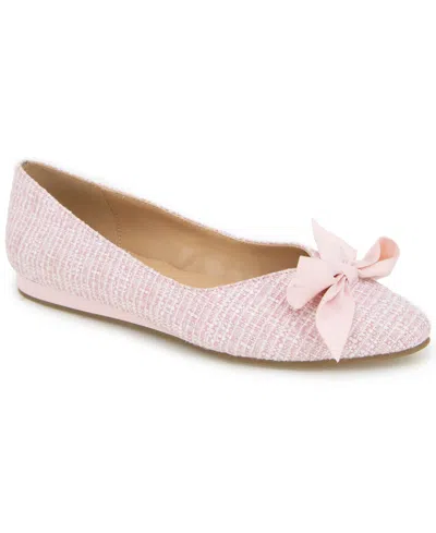 Kenneth Cole Reaction Women's Lily Bow Pumps In Pastel Pink Fabric
