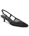 Kenneth Cole Reaction Women's Maggie Mesh Slingback Sandals In Black Crystal Mesh