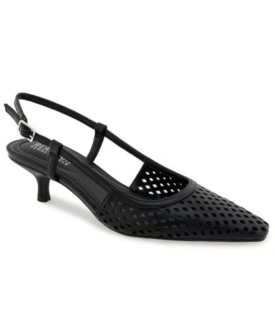 Kenneth Cole Reaction Women's Maggie Perf Slingback Kitten Heel Pumps In Black