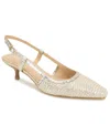 Kenneth Cole Reaction Women's Maggie Slingback Kitten Heels In Natural,gold