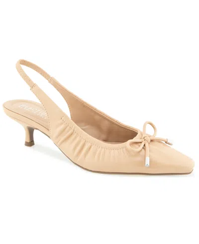 Kenneth Cole Reaction Women's Mango Slingback Pointed Toe Pumps In Croissant