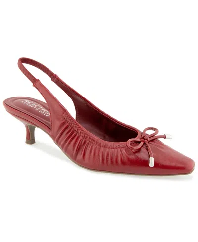 Kenneth Cole Reaction Women's Mango Slingback Pointed Toe Pumps In Red Dahlia