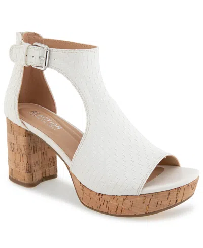 Kenneth Cole Reaction Women's Randee Platform Sandals In White