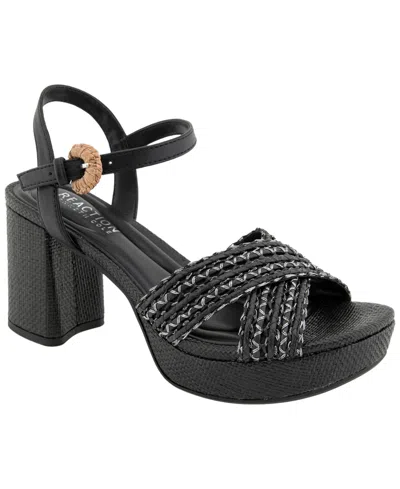 Kenneth Cole Reaction Women's Reeva Platform Dress Sandals In Black Woven