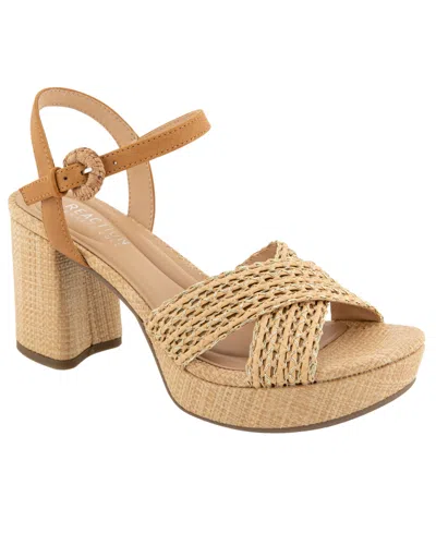 Kenneth Cole Reaction Women's Reeva Platform Dress Sandals In Brown