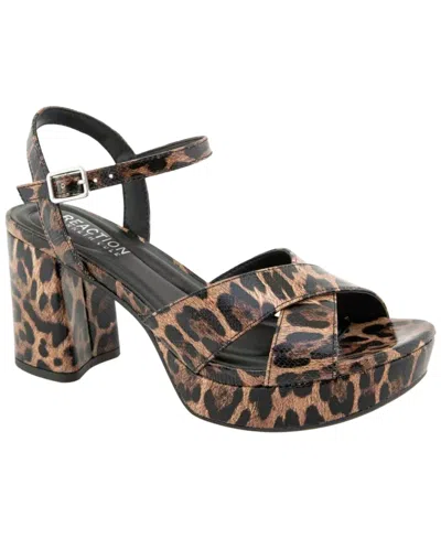 Kenneth Cole Reaction Women's Reeva Platform Heeled Dress Sandals In Animal Print