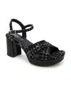 Kenneth Cole Reaction Women's Reeva Platform Sandals In Black Boucle