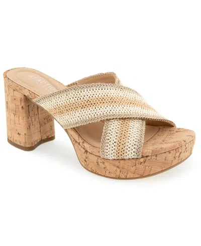 Kenneth Cole Reaction Women's Reeva Platform Sandals In Brown