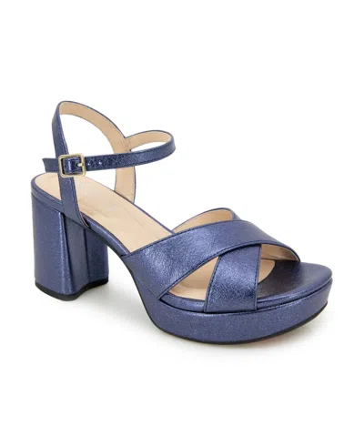 Kenneth Cole Reaction Women's Reeva Platform Sandals In Navy