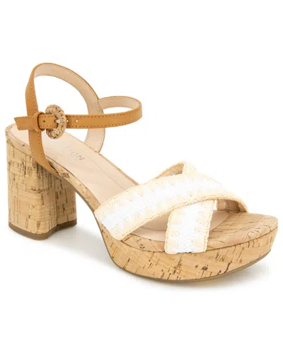 KENNETH COLE REACTION WOMEN'S REEVA RAFFIA PLATFORM DRESS SANDALS
