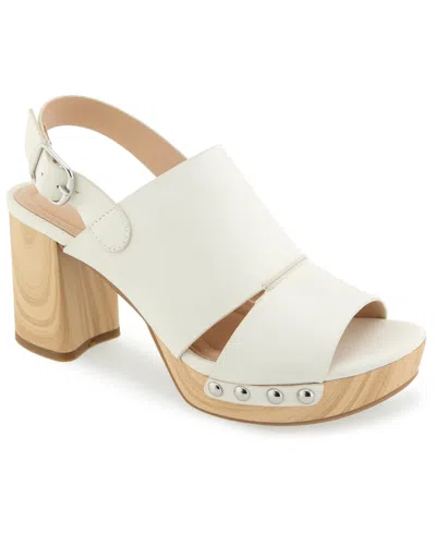 Kenneth Cole Reaction Women's Rehoboth Platform Dress Sandals In Porcelain Smooth