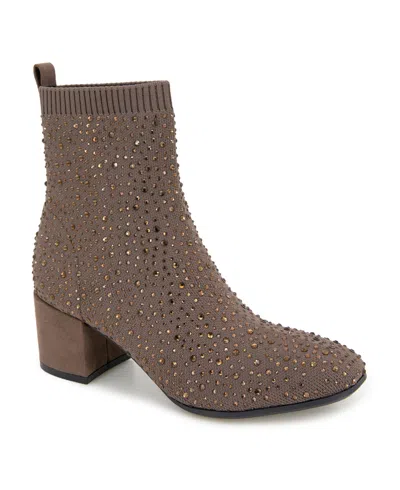 KENNETH COLE REACTION WOMEN'S RIDA STRETCH JEWEL WIDE CALF BOOTIES