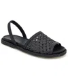 Kenneth Cole Reaction Women's Saavi Round Toe Sandals In Black Raffia