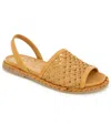 Kenneth Cole Reaction Women's Saavi Round Toe Sandals In Camel Raffia
