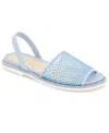 Kenneth Cole Reaction Women's Saavi Round Toe Sandals In Sky Blue Mesh