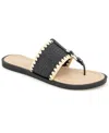 Kenneth Cole Reaction Women's Sabriya Slide Flat Sandals In Black Raffia