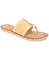 Kenneth Cole Reaction Women's Sabriya Slide Flat Sandals In Orange Raffia