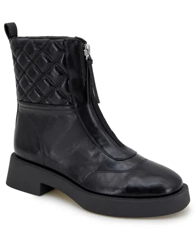 Kenneth Cole Reaction Women's Salinda Almond Toe Combat Boots In Black