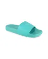 Kenneth Cole Reaction Women's Setia Logo Slip-on Slides In Turquoise