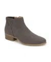 Kenneth Cole Reaction Shea Womens Zipper Faux Suede Ankle Boots In Concrete