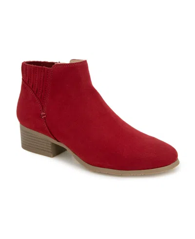 Kenneth Cole Reaction Women's Shea Block Heel Booties In Rio Red