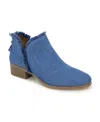 Kenneth Cole Reaction Side Skip Womens Padded Insole Block Heel Chelsea Boots In Denim