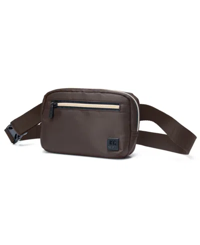 Kenneth Cole Reaction Women's Sophie Silky Nylon Belt Bag In Brown