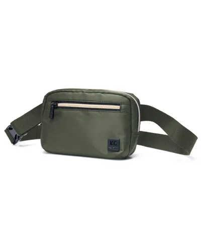 Kenneth Cole Reaction Women's Sophie Silky Nylon Belt Bag In Green