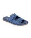 Kenneth Cole Reaction Sydney Womens Slip On Buckle Slide Sandals In Denim