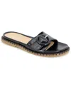 Kenneth Cole Reaction Women's Syrena Round Toe Flat Sandals In Black