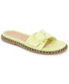 Kenneth Cole Reaction Women's Syrena Round Toe Flat Sandals In Limezest