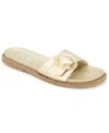 Kenneth Cole Reaction Women's Syrena Round Toe Flat Sandals In Soft Gold