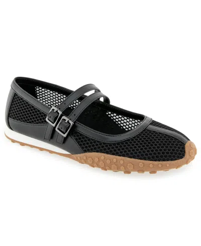 Kenneth Cole Reaction Women's Violeta Mary Jane Flats In Black