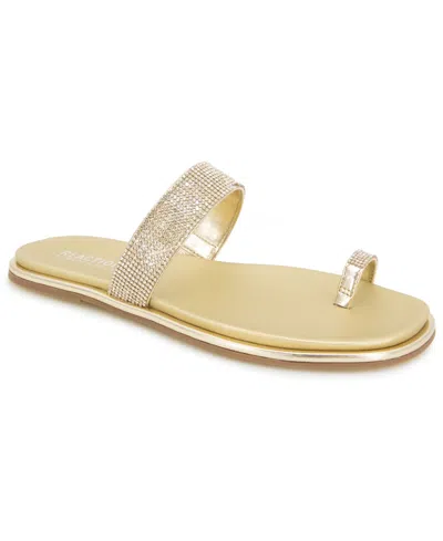 Kenneth Cole Reaction Women's Wilfred Toe Loop Flat Sandals In Gold