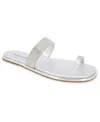 Kenneth Cole Reaction Women's Wilfred Toe Loop Flat Sandals In Silver
