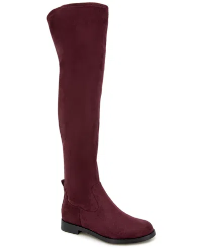 Kenneth Cole Reaction Women's Wind-y Over The Knee Boots In Brown