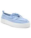 Kenneth Cole Reaction Women's Zelda Almond Toe Boat Shoes In Blue Mesh