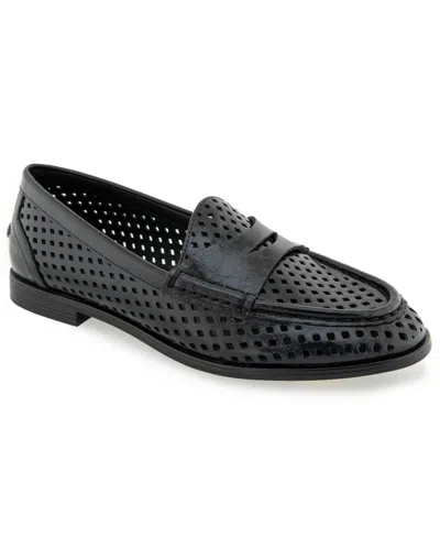 Kenneth Cole Reaction Women's Zoila Perf Penny Loafers In Black