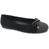 Kenneth Cole Reaction Womens Embellished Faux Suede Ballet Flats In Multi