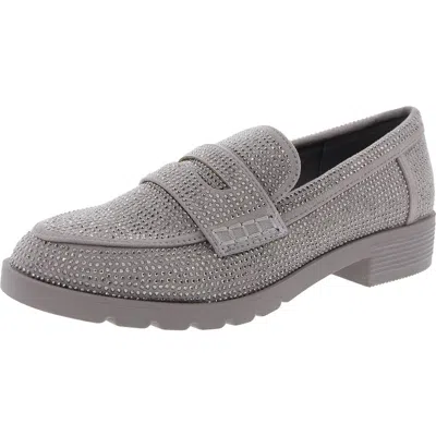 Kenneth Cole Reaction Womens Embellished Faux Suede Loafers In Multi