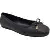 Kenneth Cole Reaction Womens Faux Leather Slip On Ballet Flats In Black