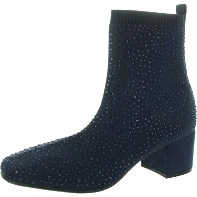 Kenneth Cole Reaction Womens Jeweled Man Made Mid-calf Boots In Blue